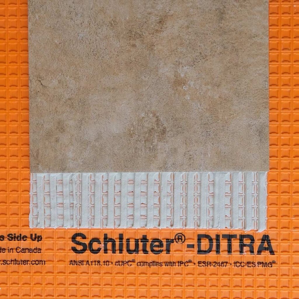 Every tile we set starts with a solid foundation. Schluter®-DITRA uncoupling membrane protects against cracking and moisture—key to a long-lasting tile floor installation in Madison, WI.
